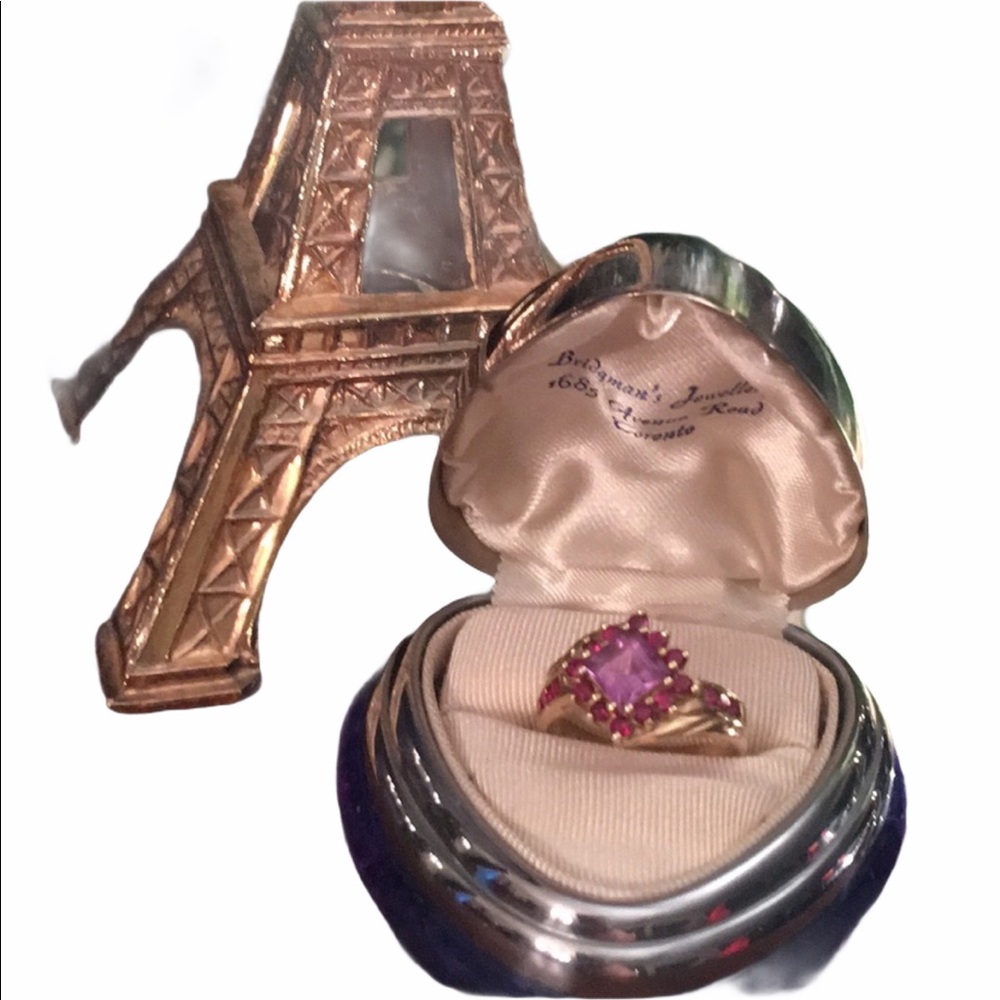 10k Gold Ruby & Amethyst fancy ring beautiful!